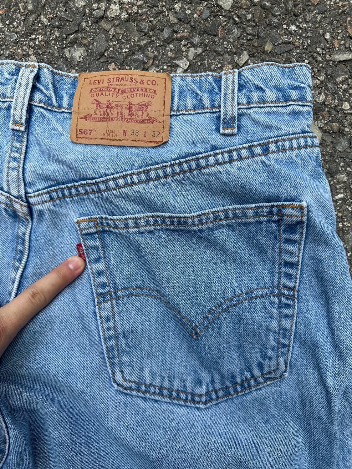 90s 빈티지 리바이스 567 데님 팬츠 상품이미지3