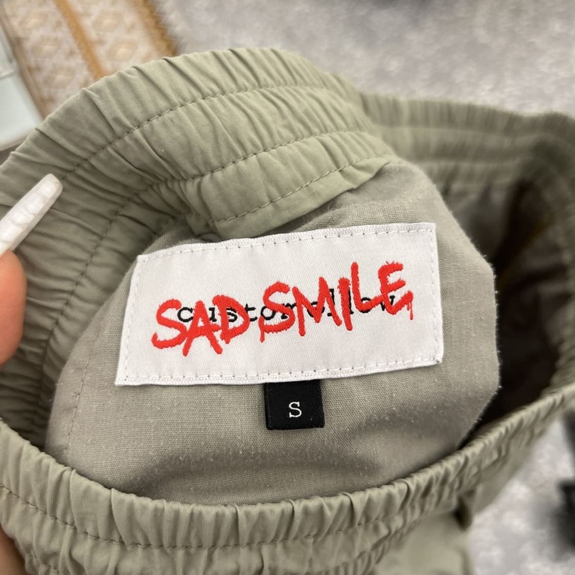 새드스마일 스트릿 밀리터리 피스타치오그린 카고팬츠 S C10883 상품이미지5