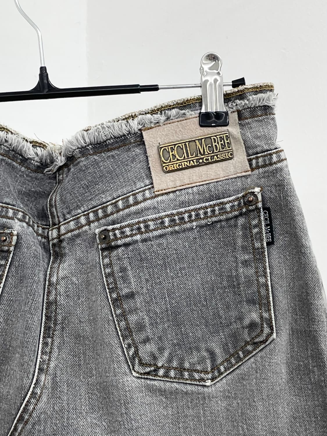 세실맥비 갸루 흑청 패치워크 스커트 상품이미지7