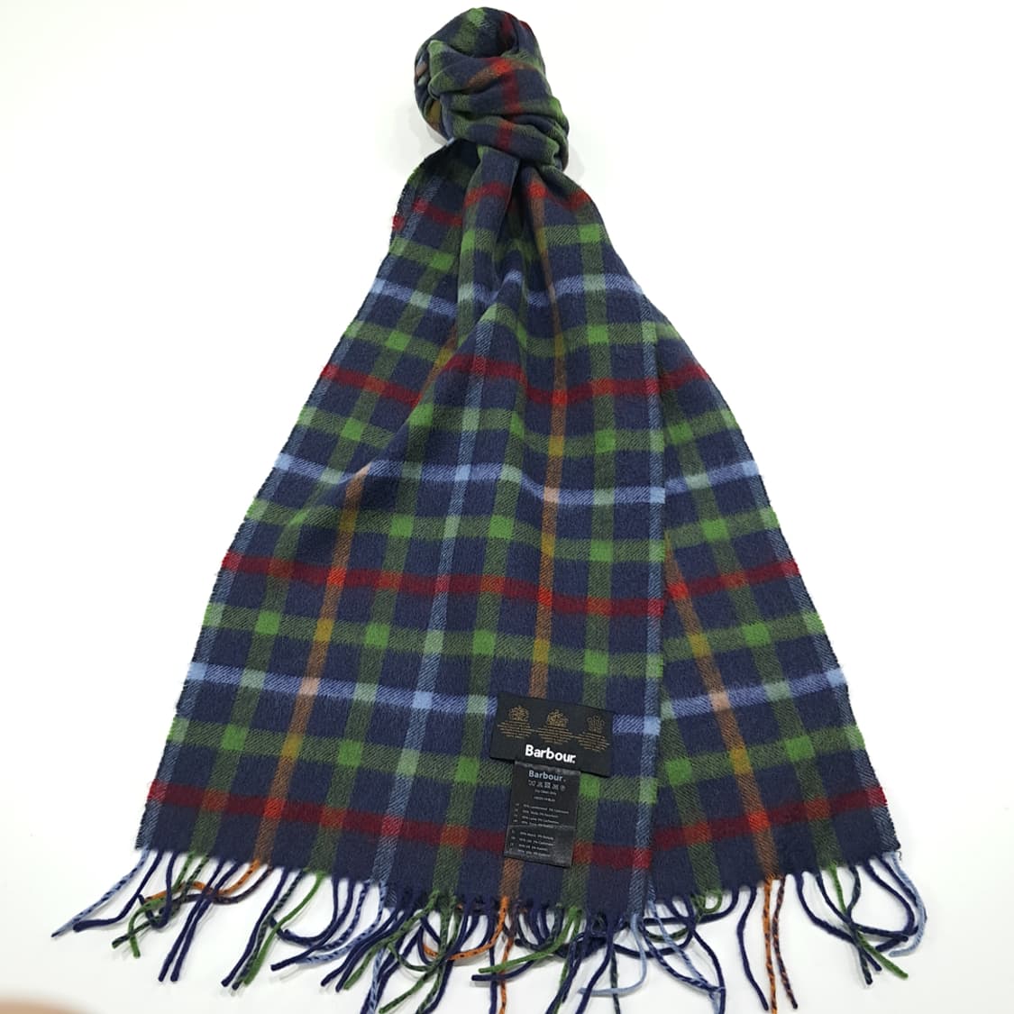 MX357 바버 클래식 바버 타탄체크 램스울 캐시미어 목도리 머플러 상품이미지2