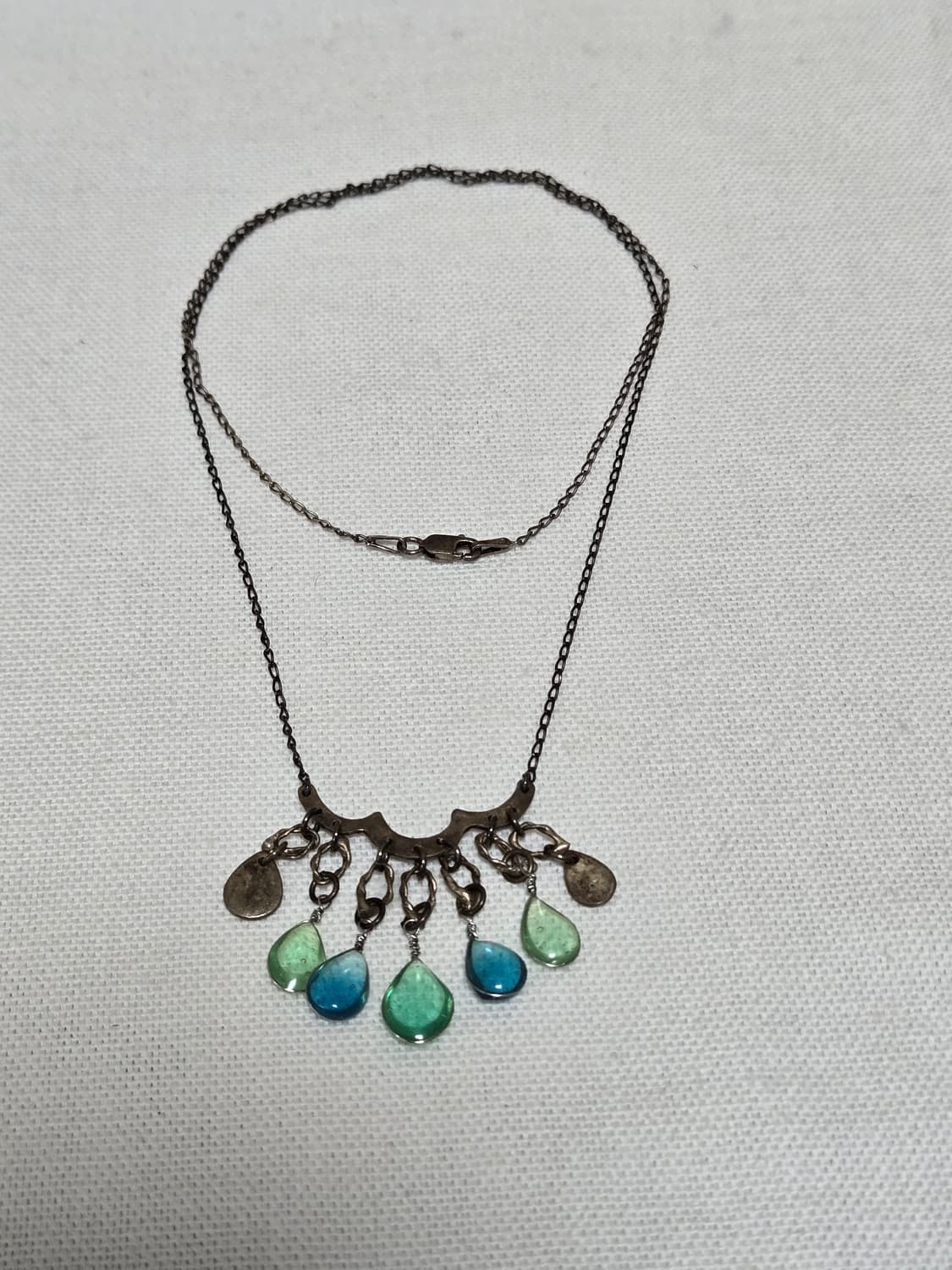 이탈리아 엔틱 실버 915 드롭 목걸이 상품이미지2