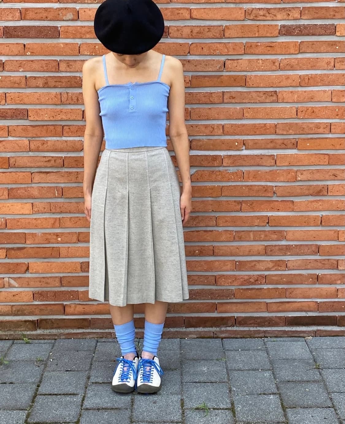 Courreges 울 플리츠 스커트 상품이미지1