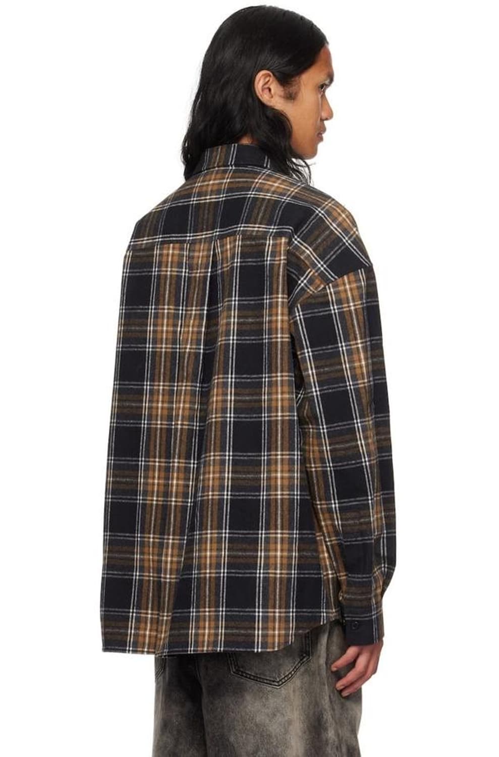 준지 23fw 루미 브라운 체크 셔츠 44 상품이미지2