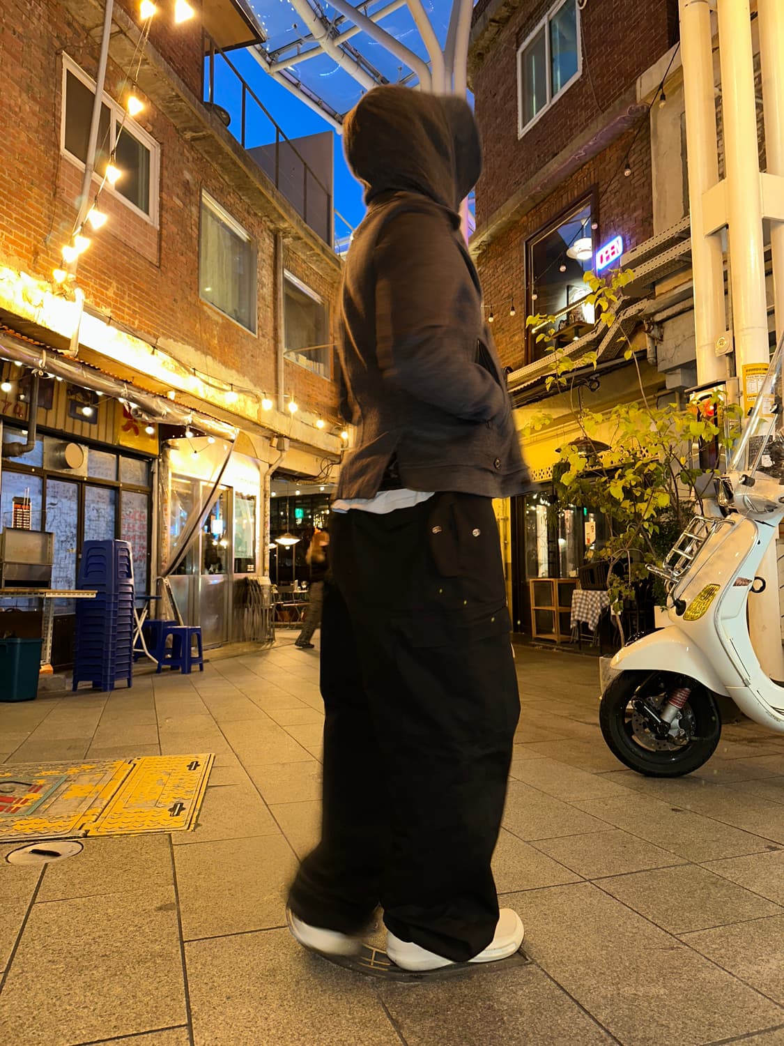 6 Pocket Wide Cargo Pants (dust/black) 상품이미지2