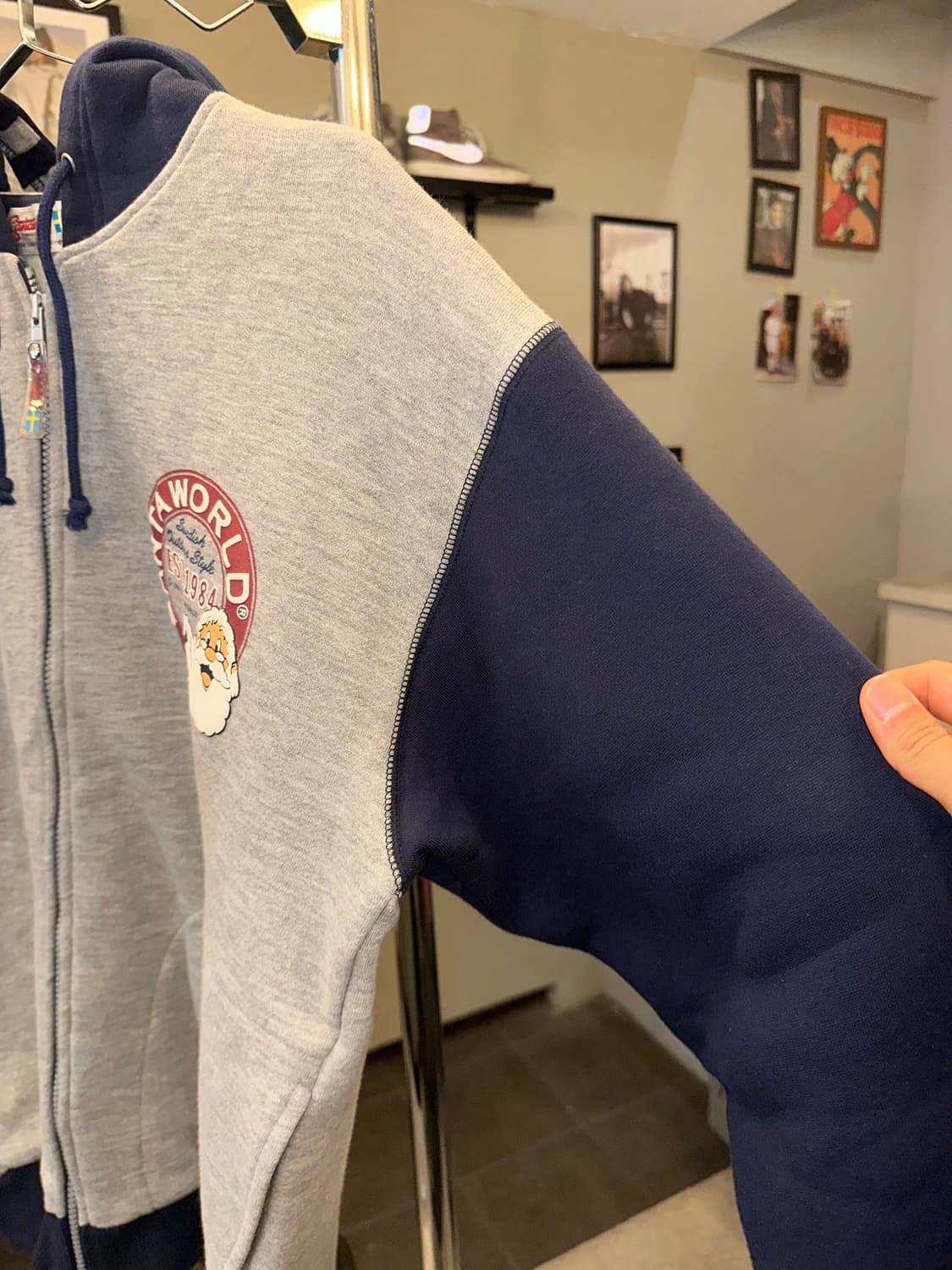 90‘s Santa World logo print hood zip-up 상품이미지6