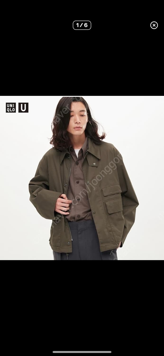 유니클로U 유틸리티 쇼트 블루종 XL  상품이미지2