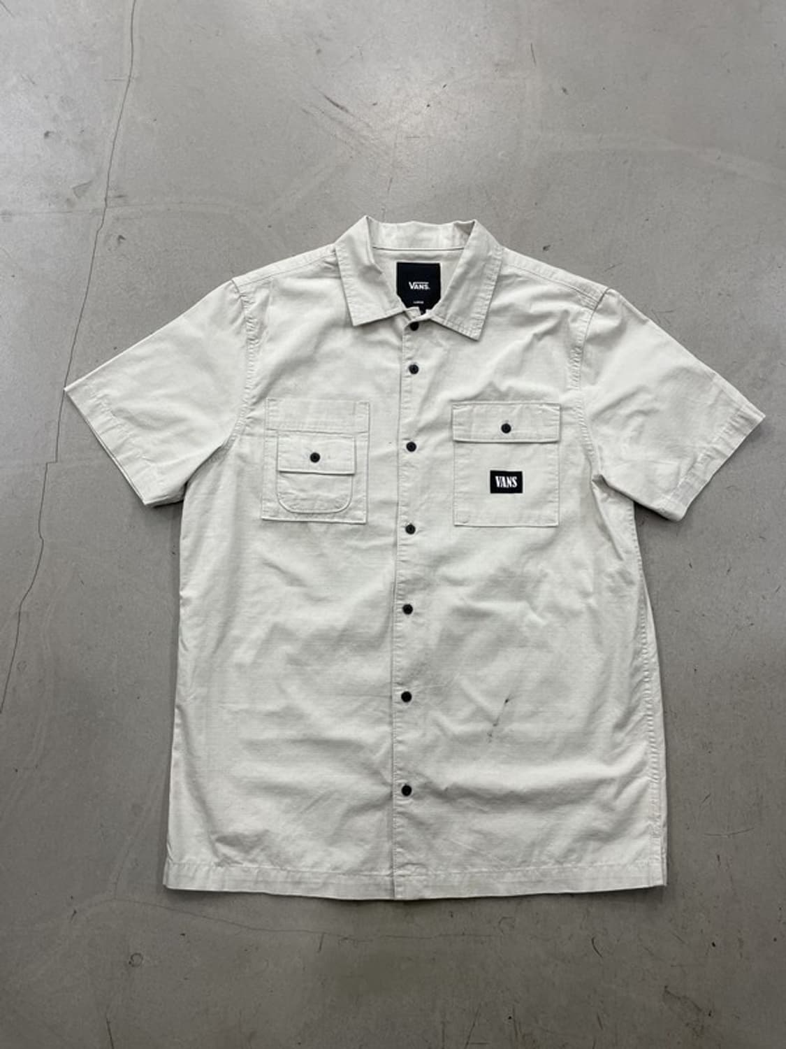 반스 베이지 반팔셔츠 L 상품이미지1