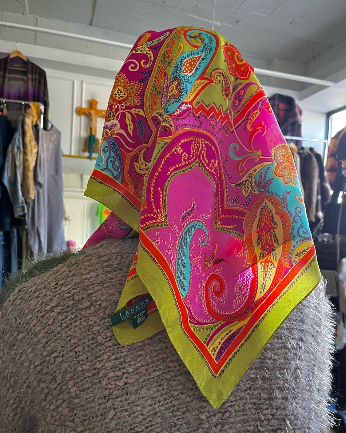 Lauren Ralph Lauren Paisley Silk Scarf 상품이미지3