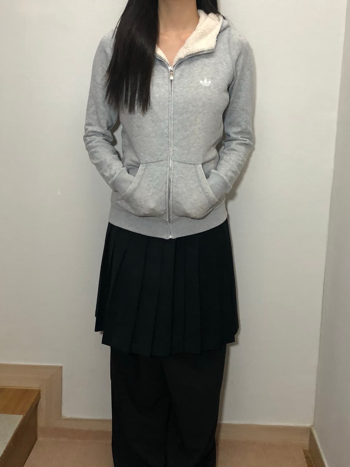 빈티지 아디다스 그레이 파이어버드 후드집업 상품이미지4