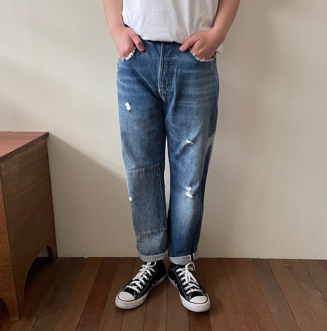 리바이스 LVC 47501 패치워크 청바지 상품이미지2