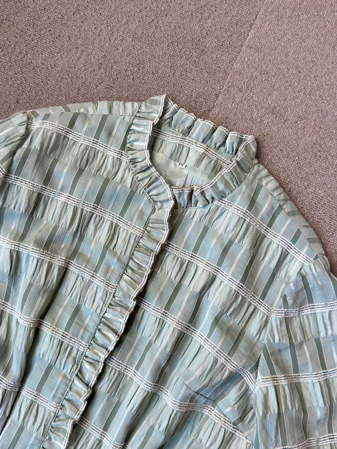 프릴넥 플리츠 원피스 모리걸 하구미 상품이미지1