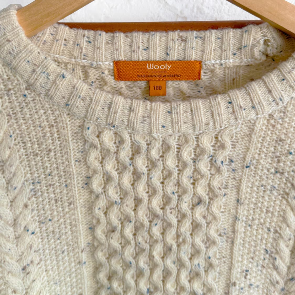 밀크티 케이블 니트 스웨터 상품이미지4