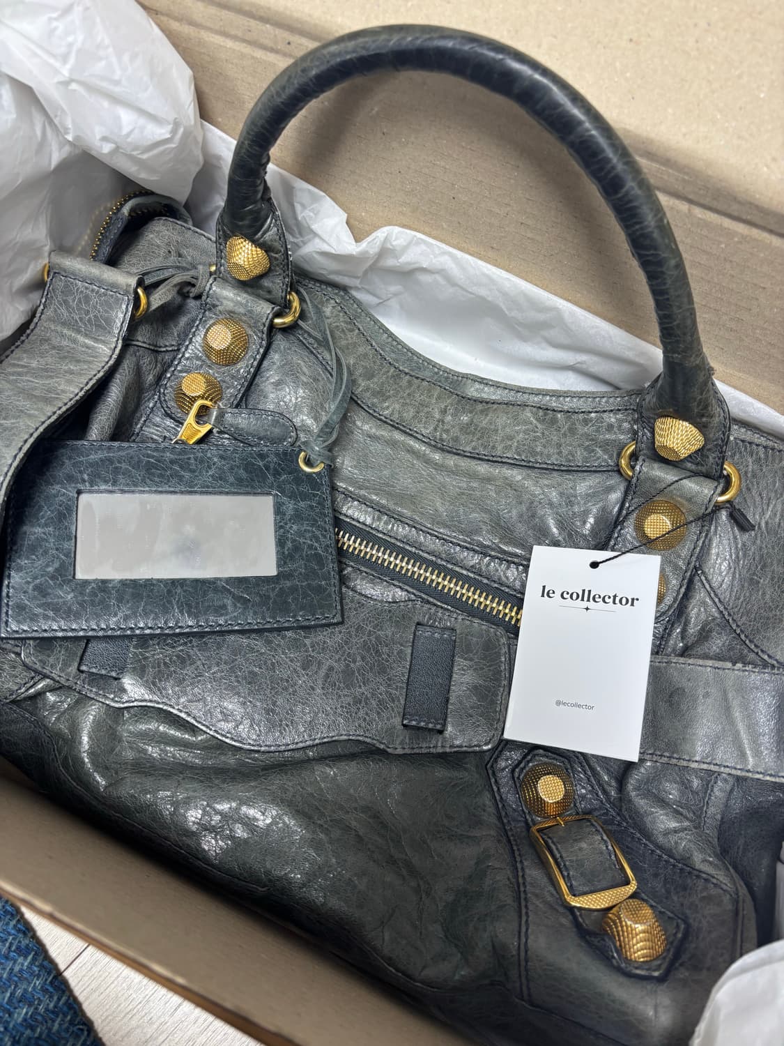 발렌시아가 모터백 시티백 자이언트 그레이 빈티지 상품이미지1