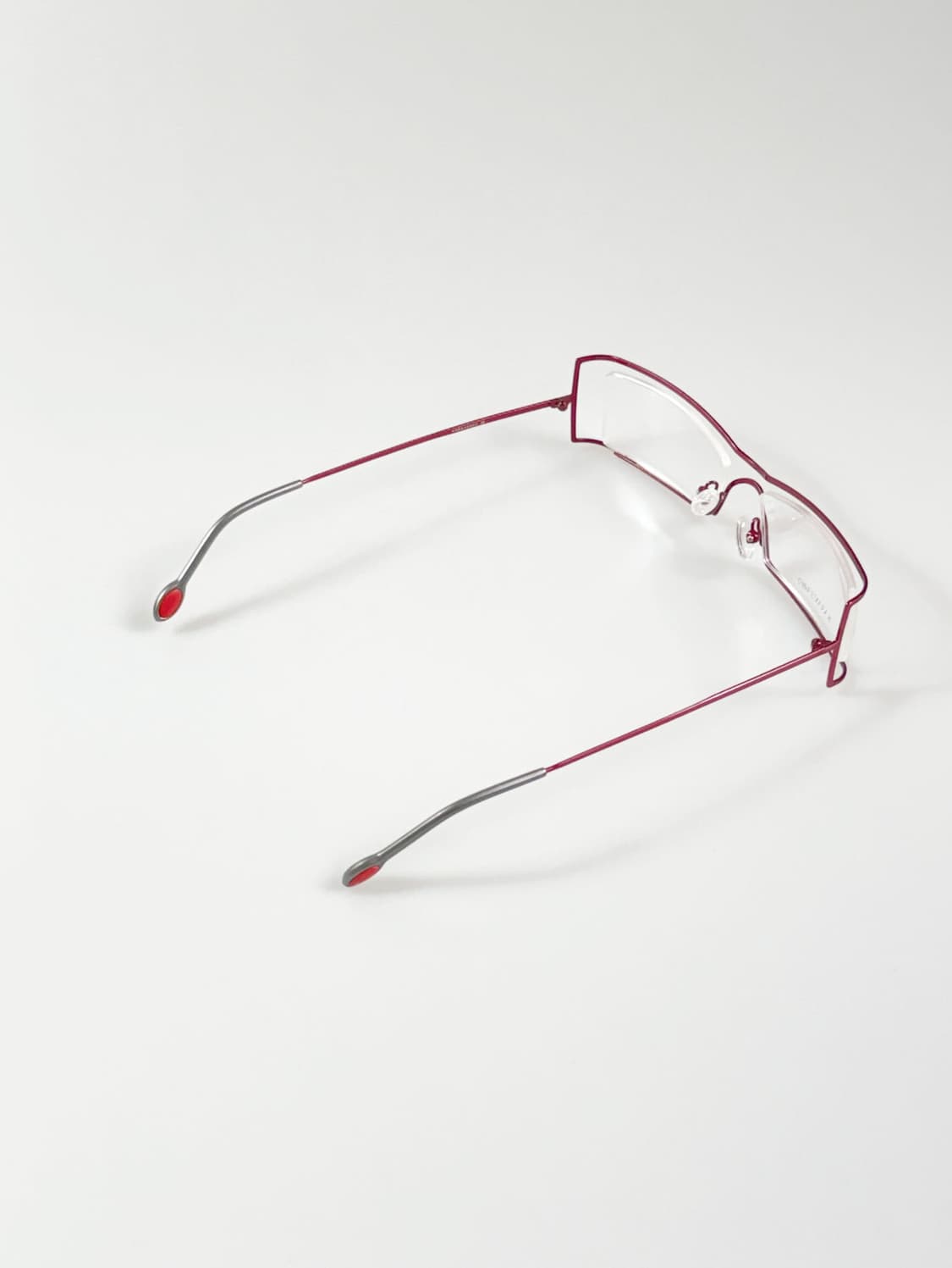 KARAVERSO 레드메탈 스퀘어 빈티지 데드스탁 안경 상품이미지4