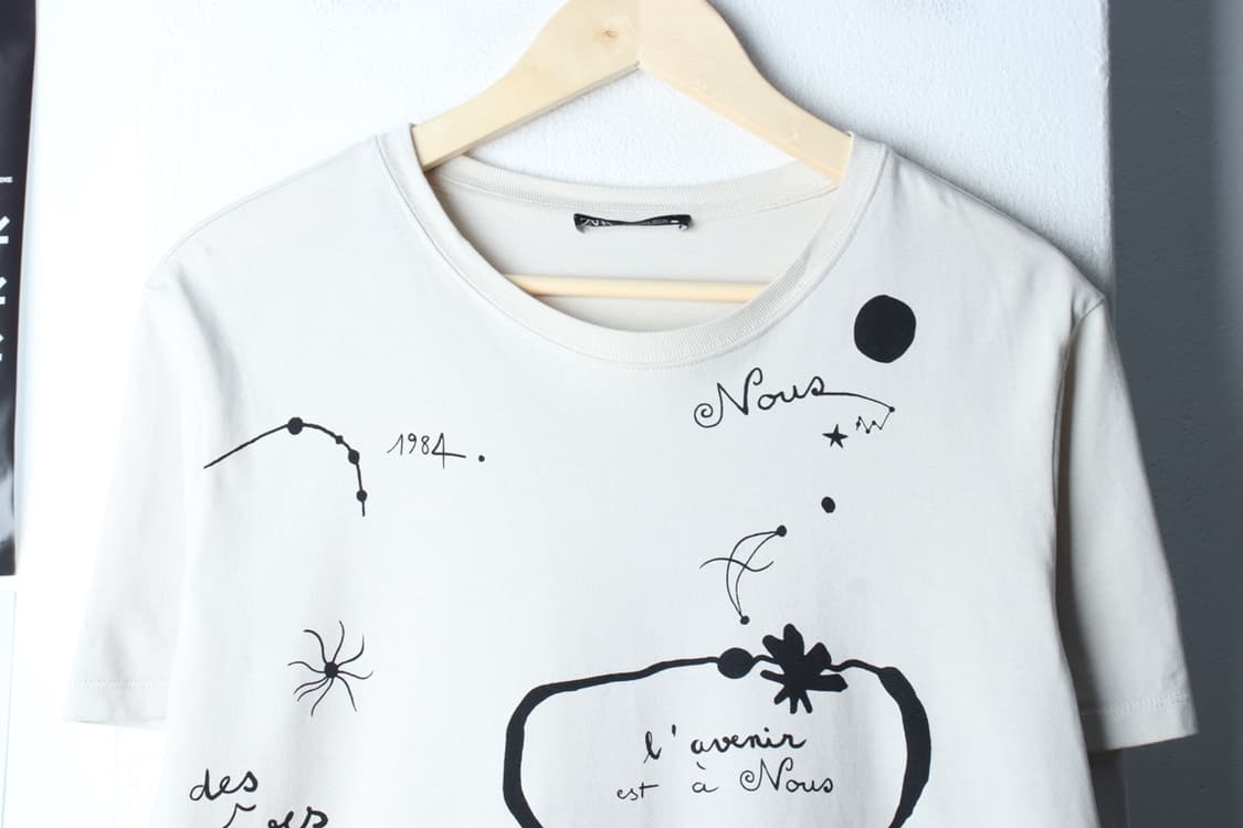 W(L-XL) 자라 반팔 티셔츠 레터링 아이보리 올드스쿨-7BB5 상품이미지3