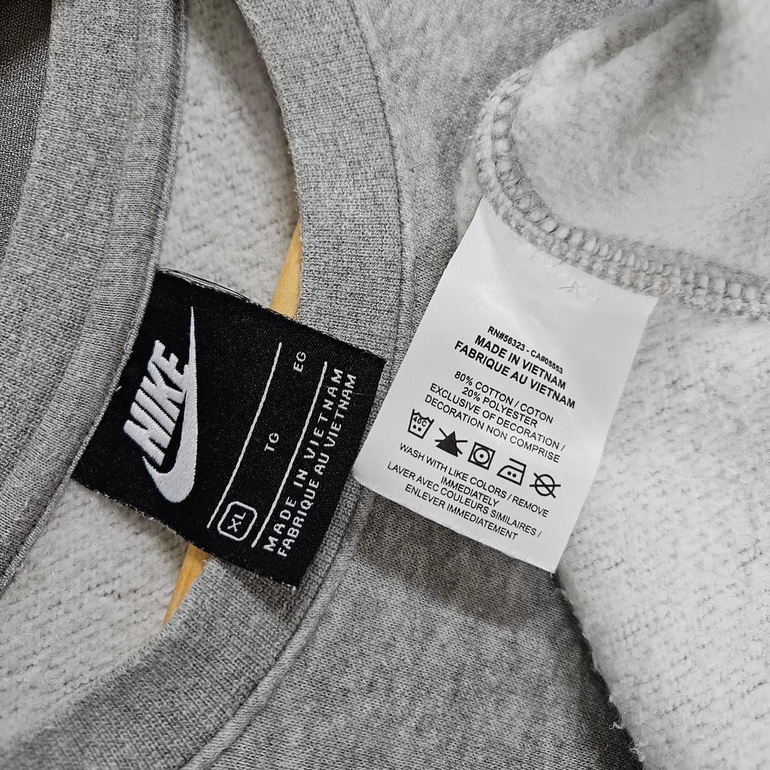 XL 110 나이키 오버사이즈 기모 맨투맨 그레이 상품이미지5