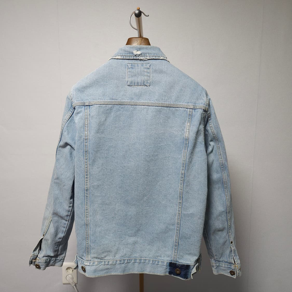 L ) ZARA MAN 데미지 데님 청자켓 상품이미지5