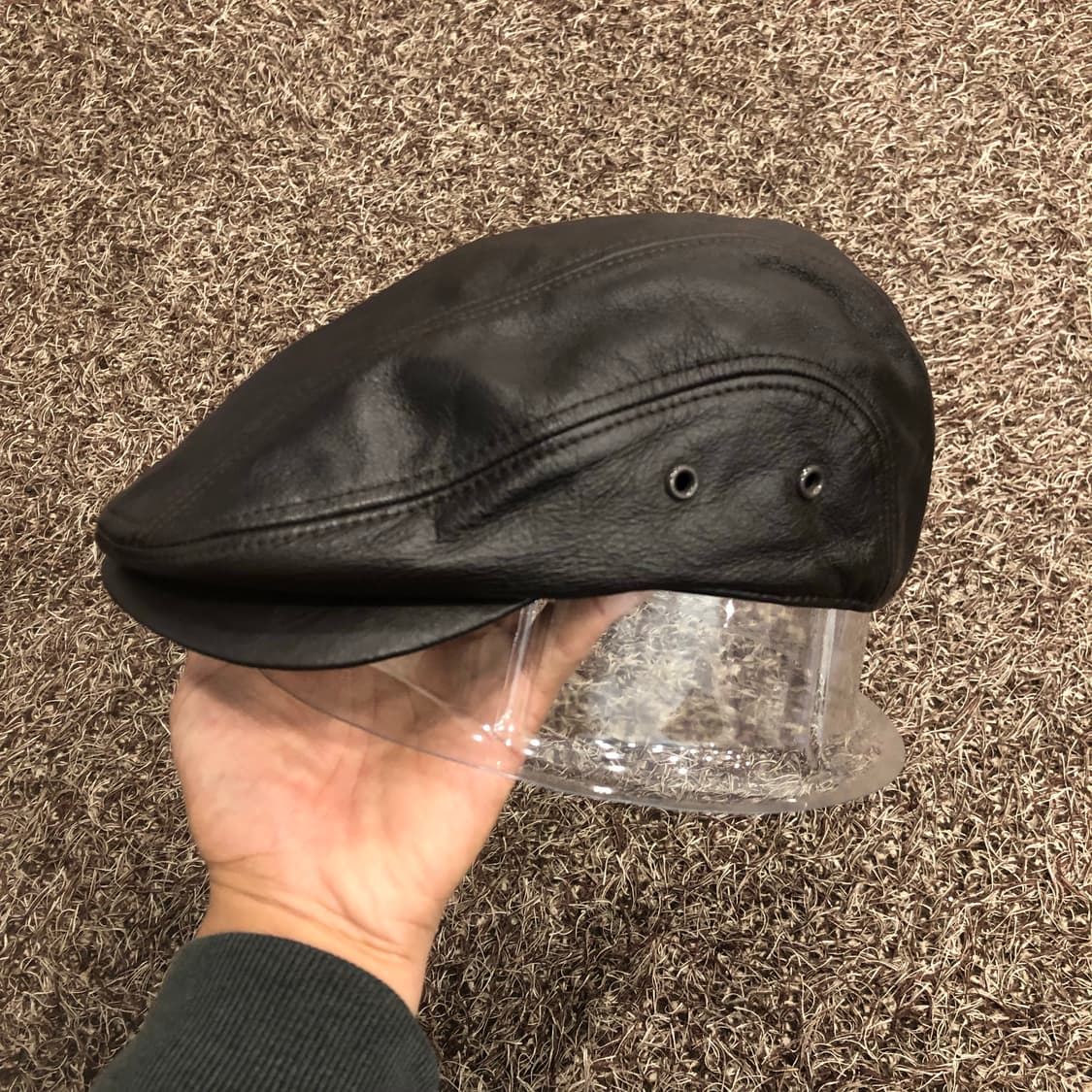 빈티지 소가죽 헌팅캡 상품이미지1