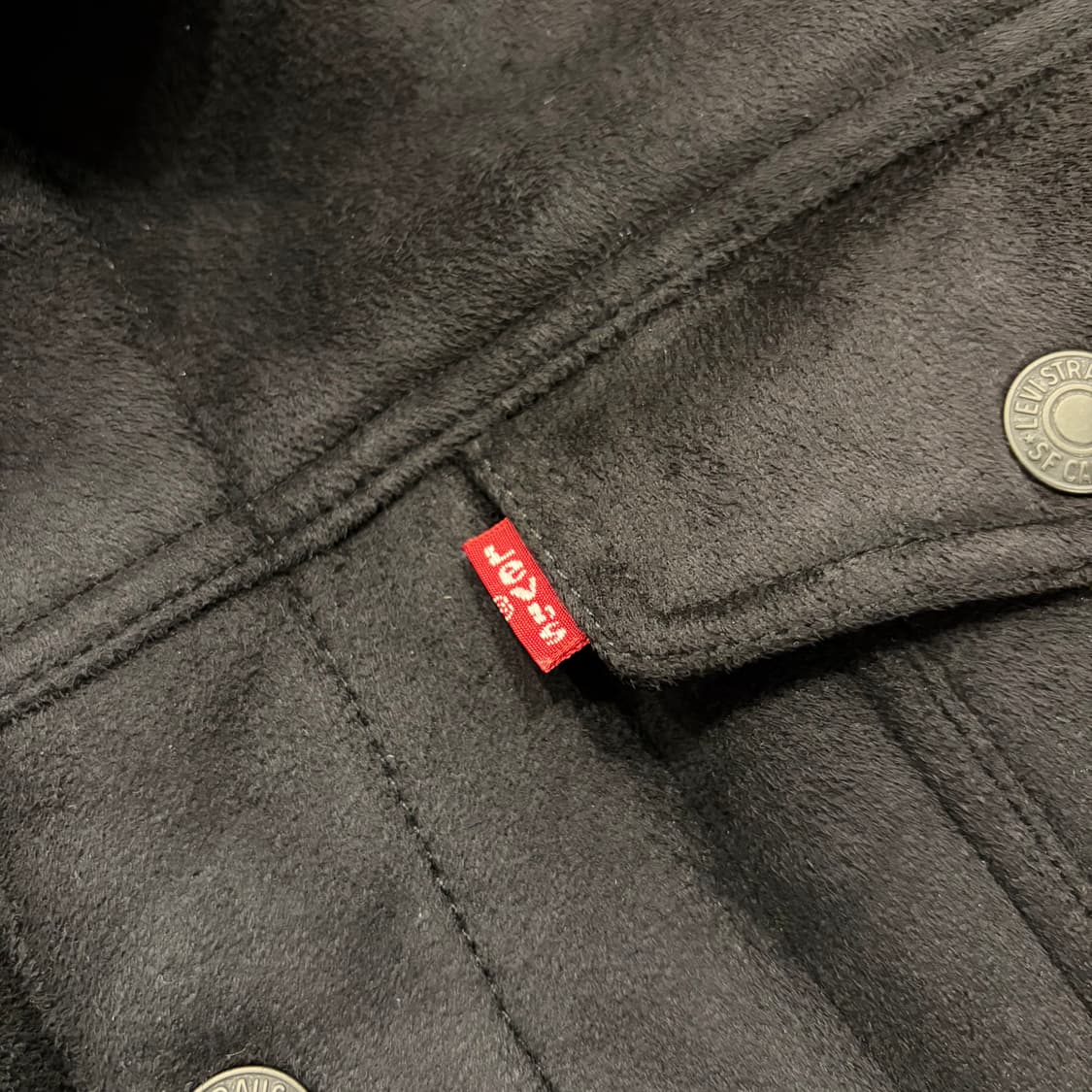 [M] 리바이스 블랙 스웨이드 쉐르파 트러커 자켓 C129 상품이미지4