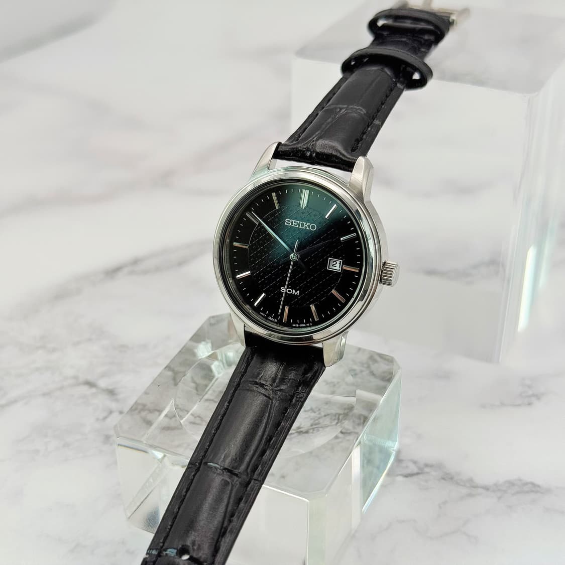 10s20s 빈티지 세이코 실버 패턴 다이얼 워치 상품이미지3