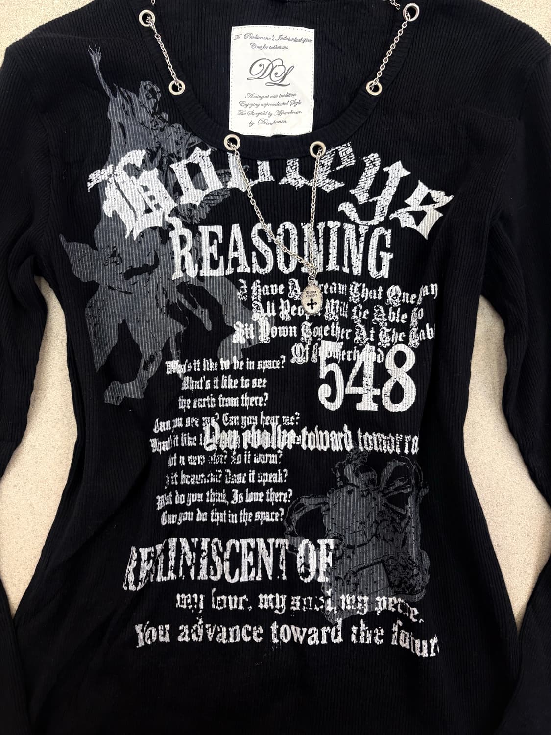 체인 레터링 롱슬리브 상품이미지4