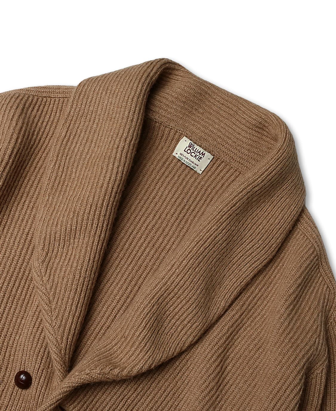 윌리엄 로키 [William Lockie] 퓨어 낙타털 니트 숄카라가디건 상품이미지2