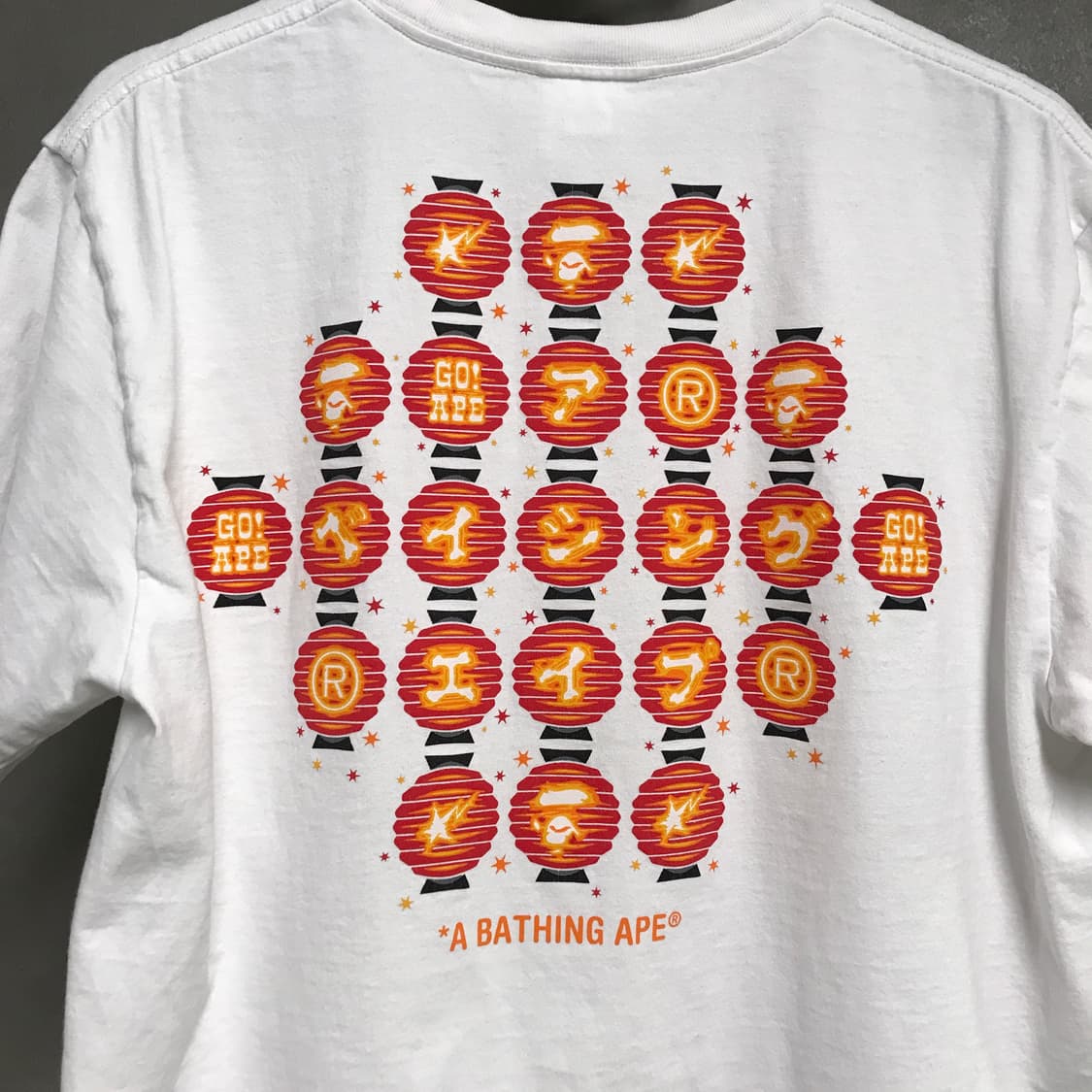 베이프 화이트 반팔 티셔츠 L 상품이미지7