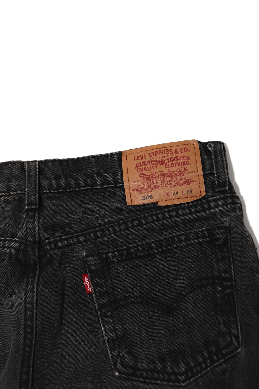 LEVIS 506 컴포트 스트레이트 핏 흑청 데님 팬츠 size 32 상품이미지6