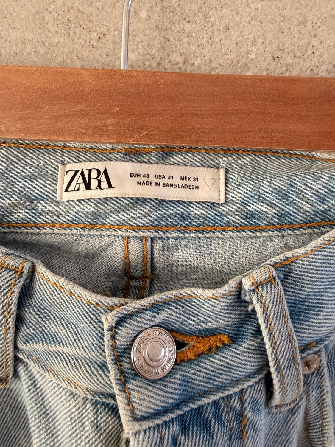 남자 자라 청바지 워싱 아이스 버튼 단고 상품이미지2