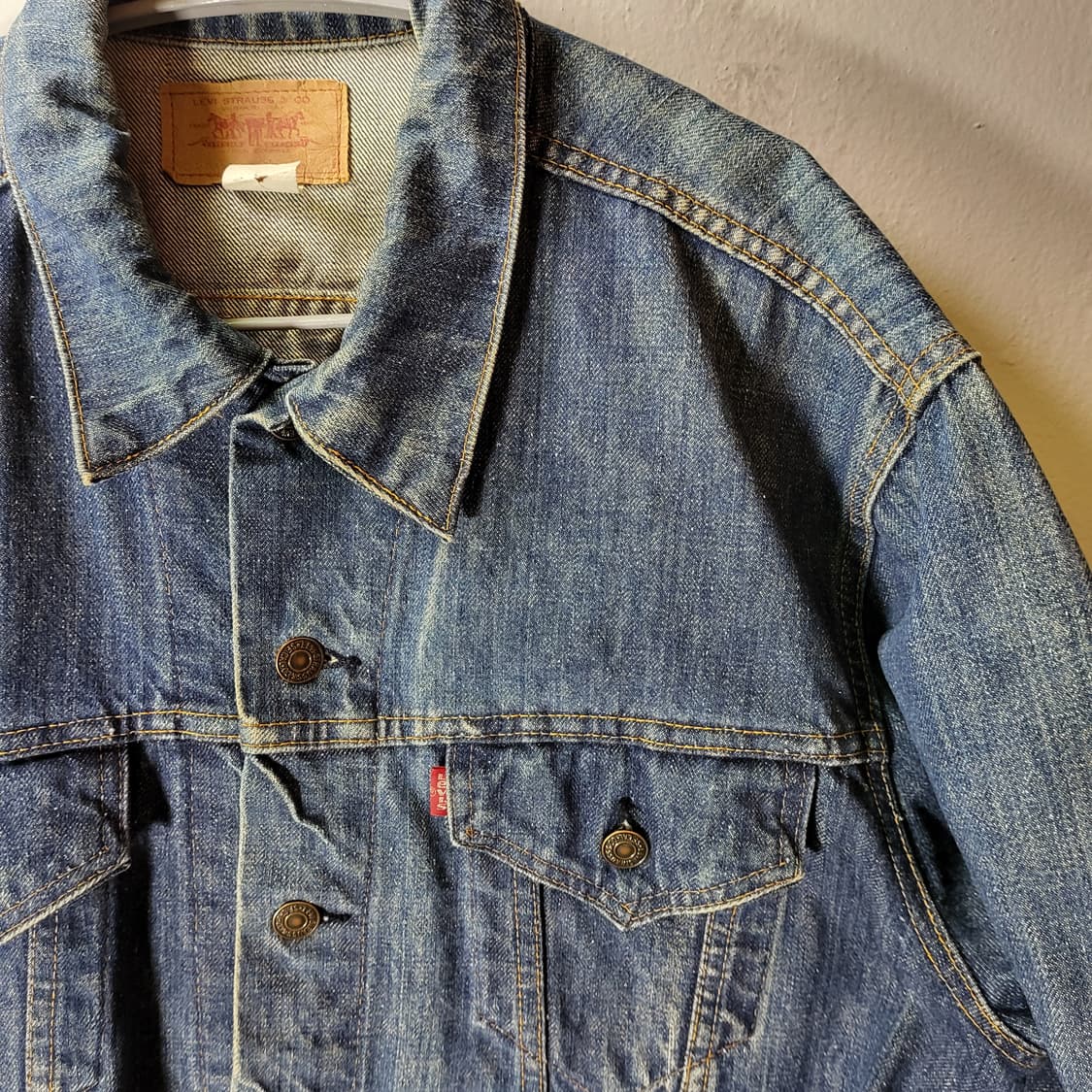 80s 리바이스 데님 자켓 (XL) made in USA 상품이미지4