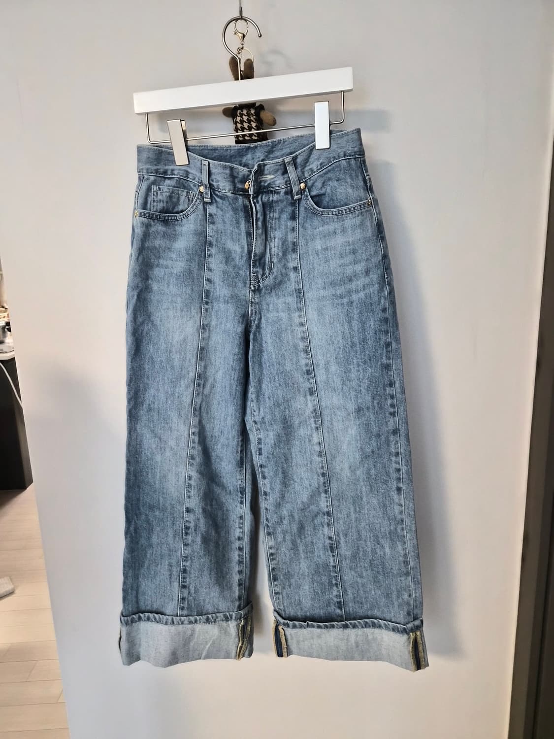 앞절개 롤업 와이드 데님 팬츠 판매합니다! 상품이미지2