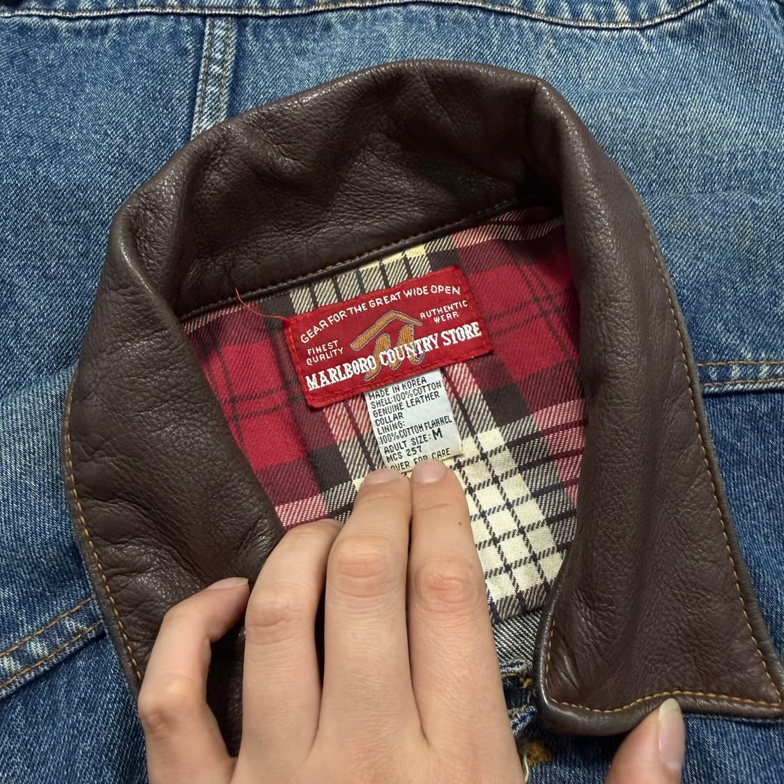 말보루 컨트리 레더카라 데님 자켓 상품이미지7