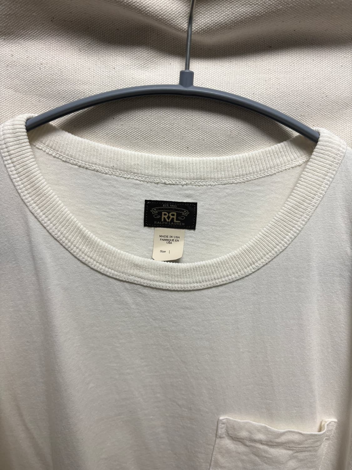 rrl 더블알엘 가먼트다이 투팩 그레이 화이트 L 상품이미지4