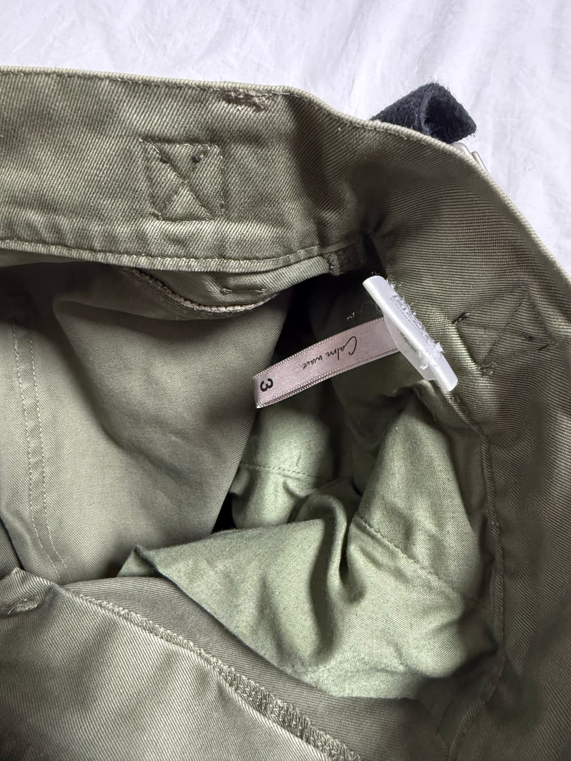 파아카이브 파프롬왓 레이어드 팬츠 올리브 3사이즈 상품이미지3