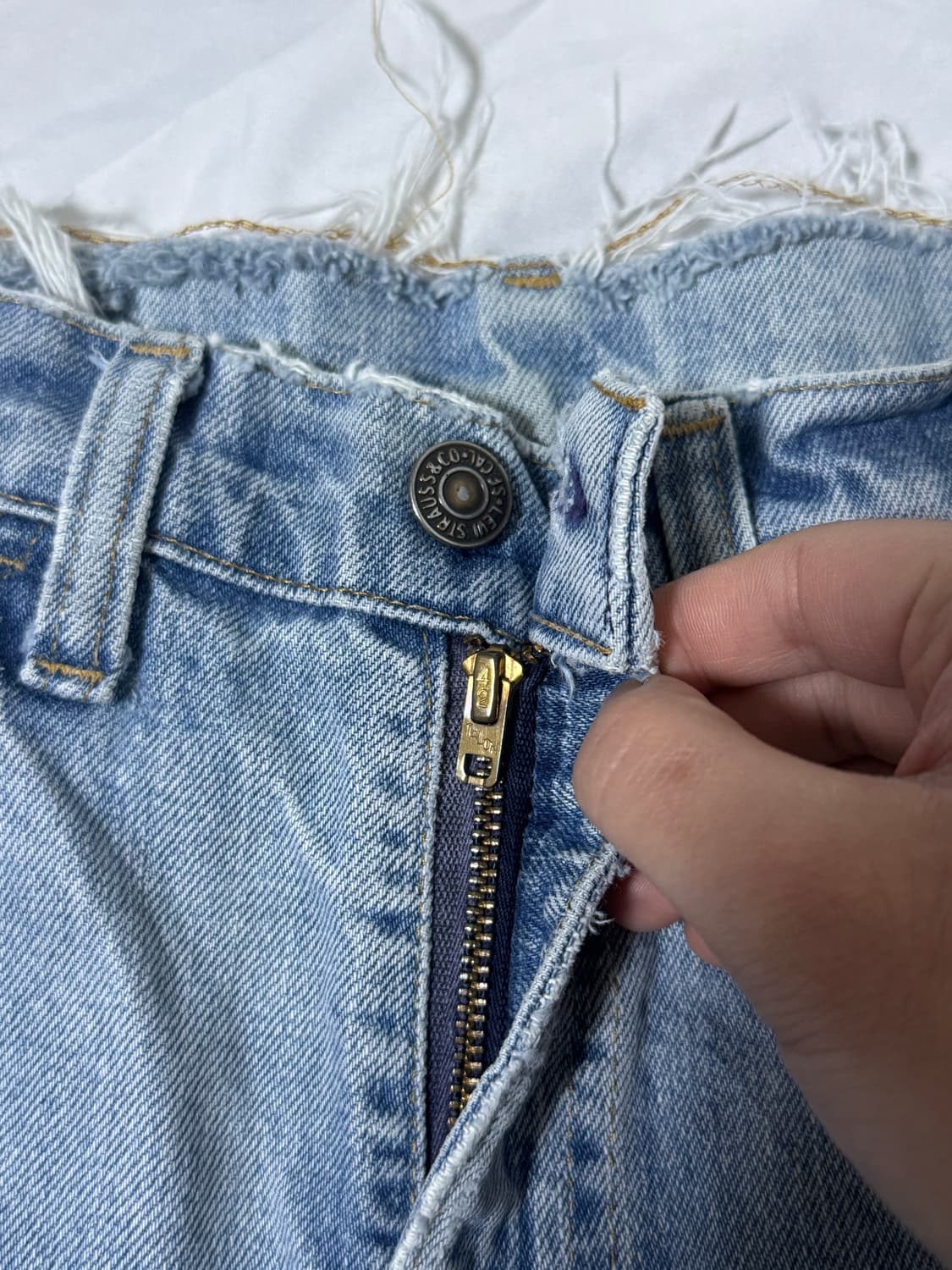 70s usa 리바이스 519 오렌지탭 데님팬츠 탈론 지퍼 상품이미지7