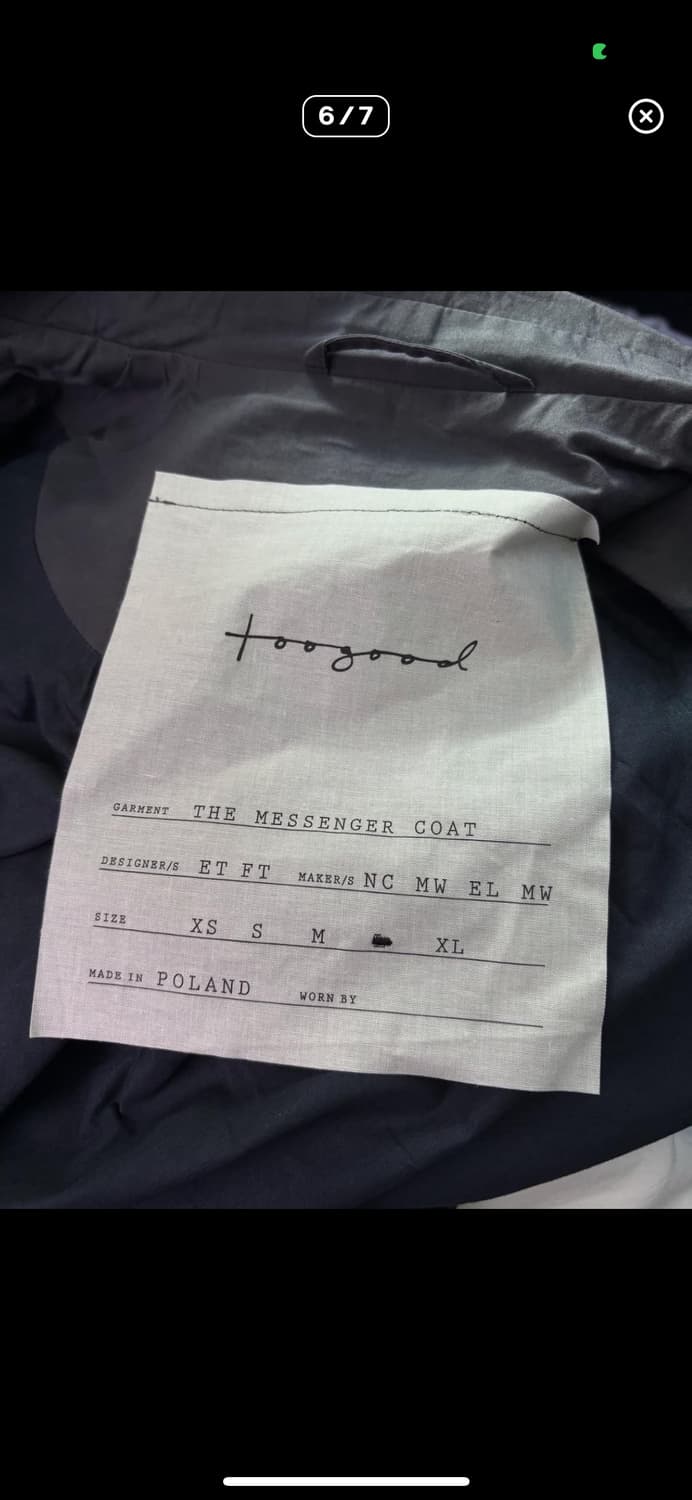 Toogood messenger coat l charcoal grey  상품이미지5