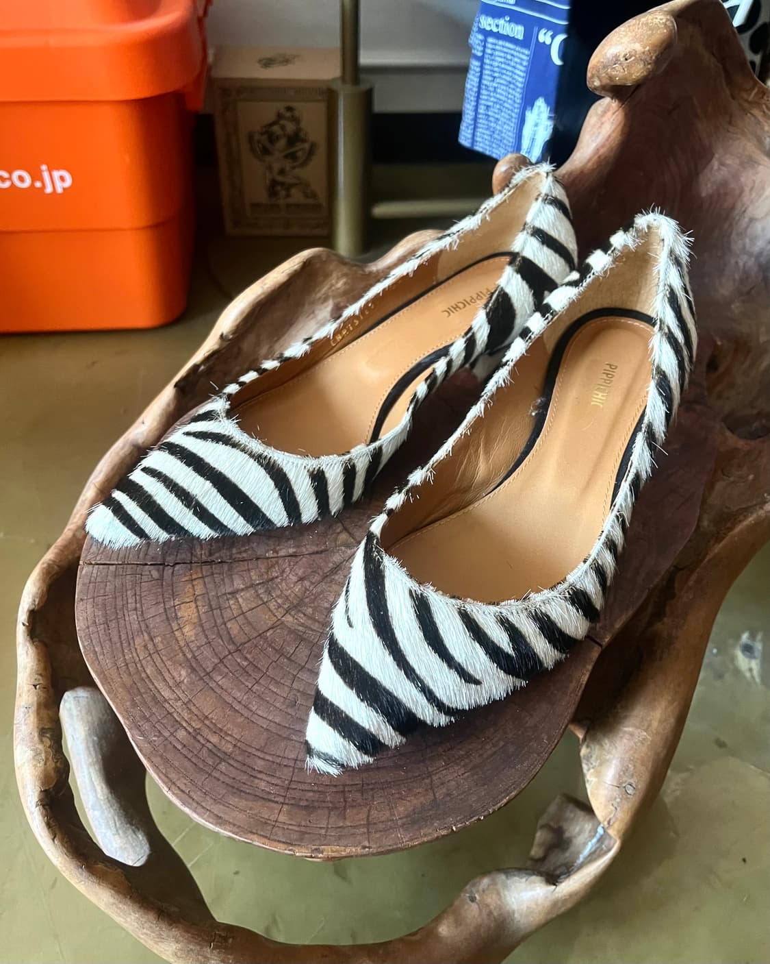 PIPPICHIC ピッピシック Calf-Hair Zebra Pumps 상품이미지2