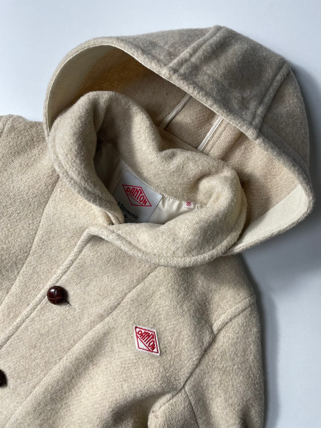 [36] 단톤 울 못사 후드 코트 상품이미지3