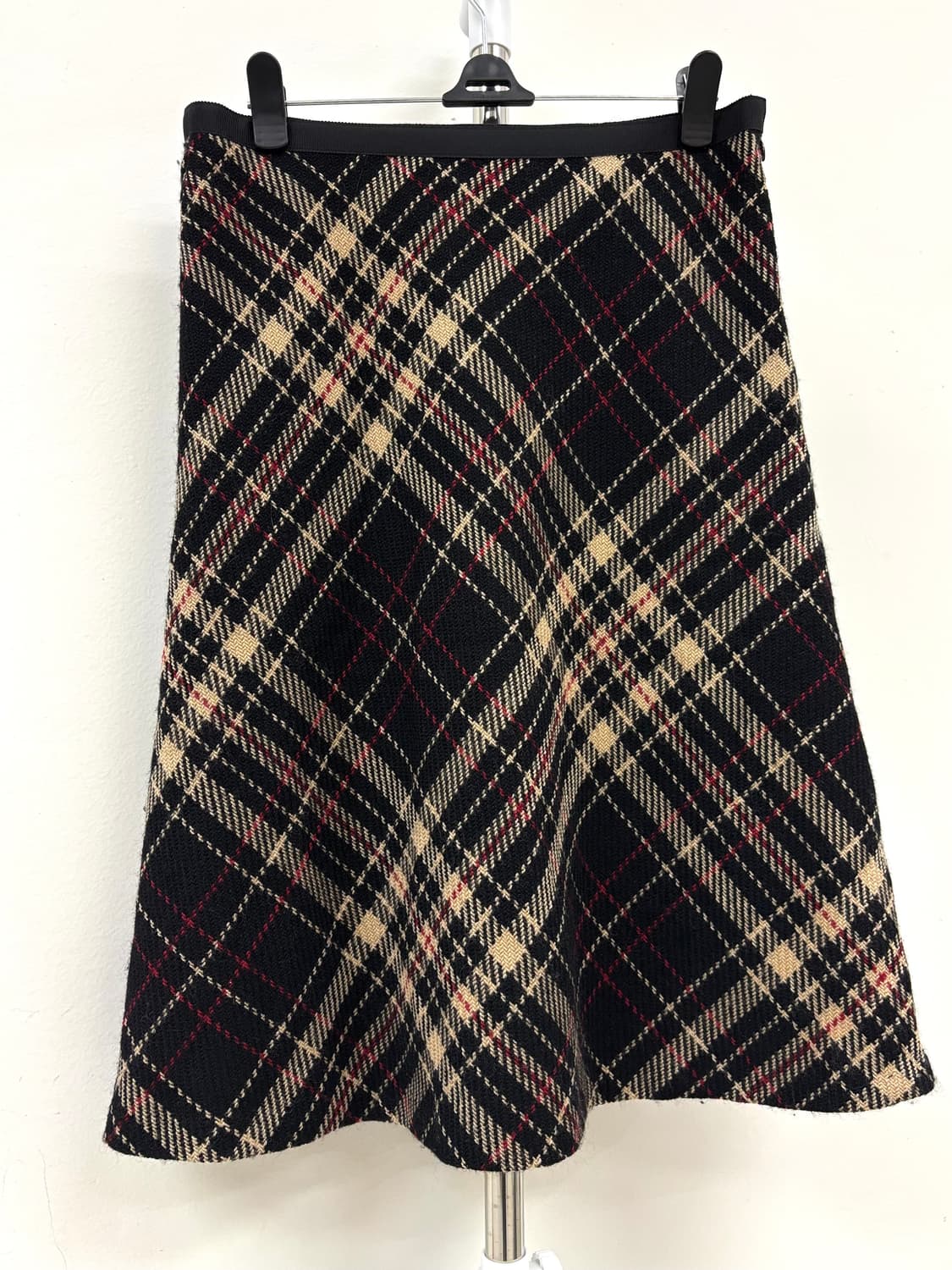 빈티지 체크 울 스커트 상품이미지4