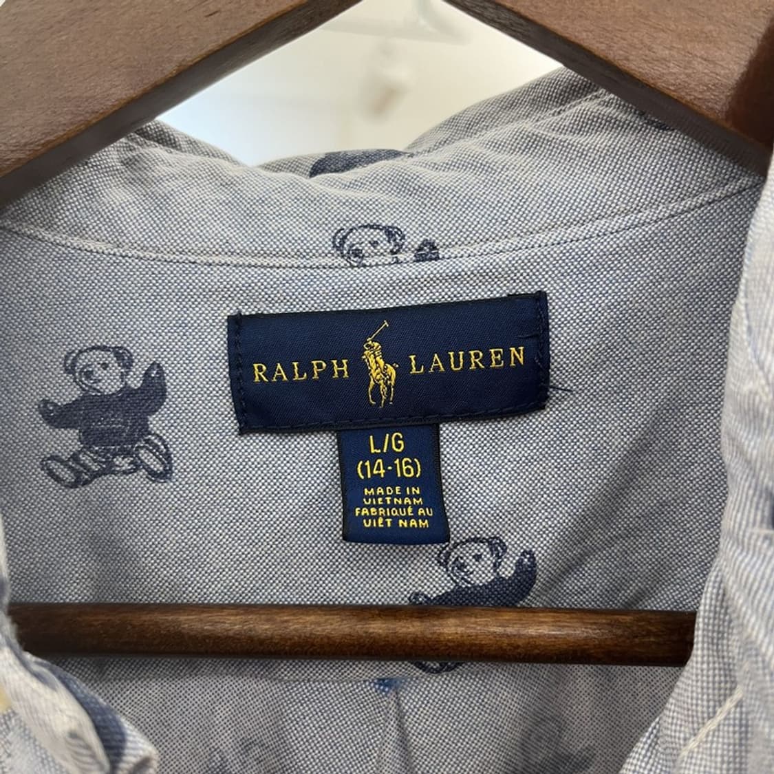 폴로 랄프로렌 빈티지 컨트리 키치 베어 패턴 셔츠 95 C10183 상품이미지5