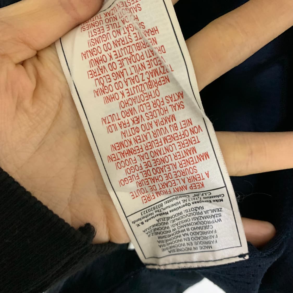 나이키 오버사이즈 빈티지 바람막이 네이비 루즈핏 남녀공용 상품이미지5