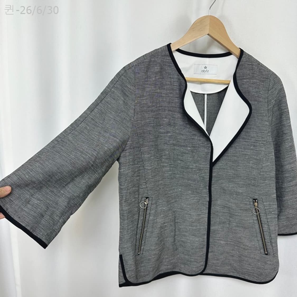 a.b.fz여자 얇은 자켓 가디건 그레이 FREE 상품이미지3