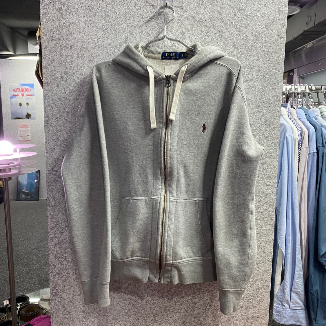 폴로 써멀 그레이 후드 집업 B3488 상품이미지2