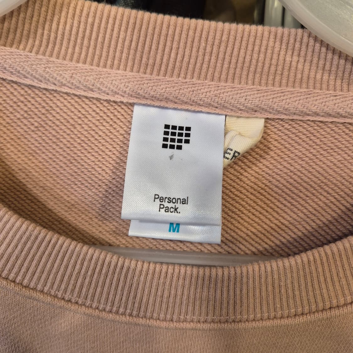 M~L 핑크 무지 맨투맨  상품이미지3