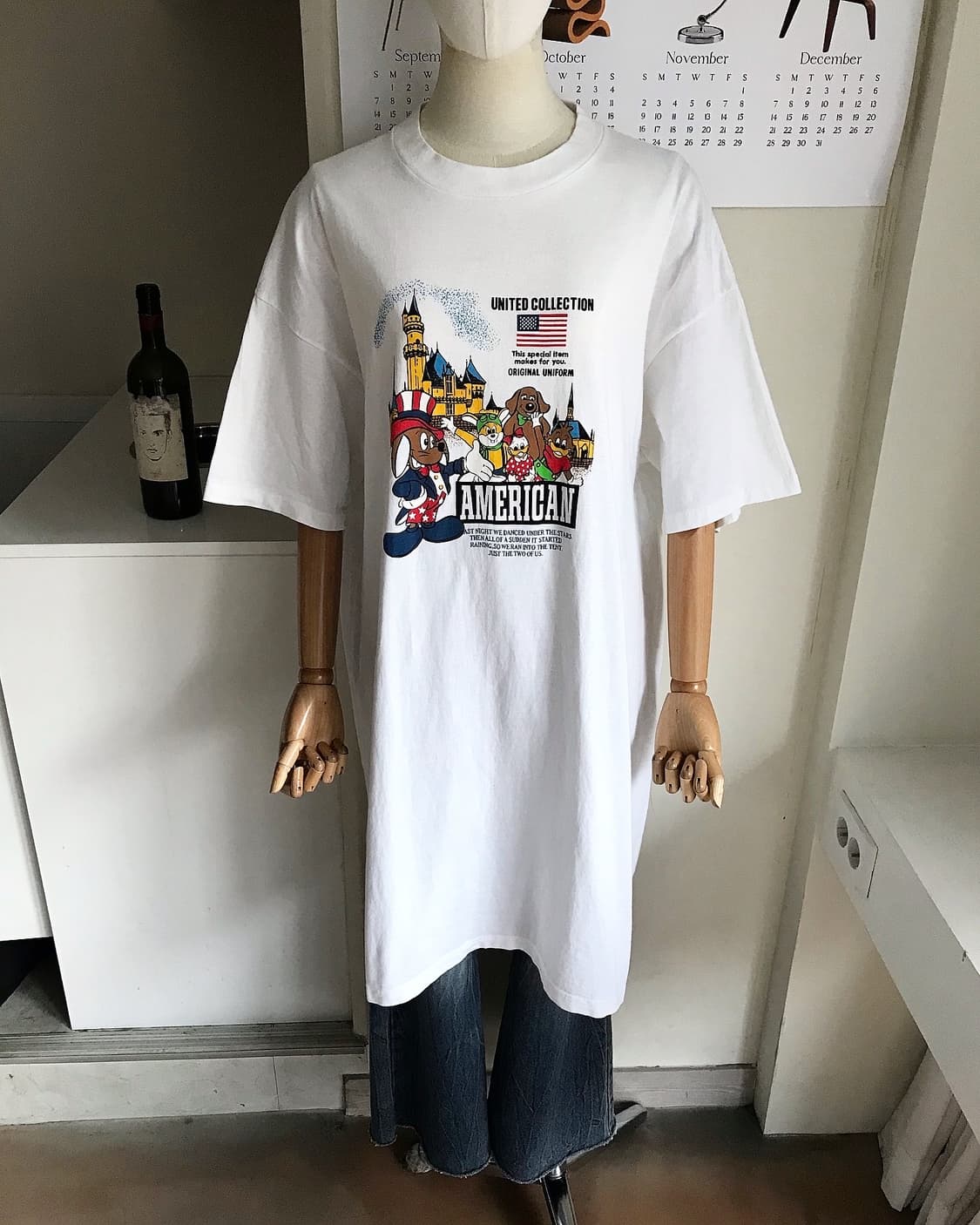 90s usa 프린팅 원피스 상품이미지3