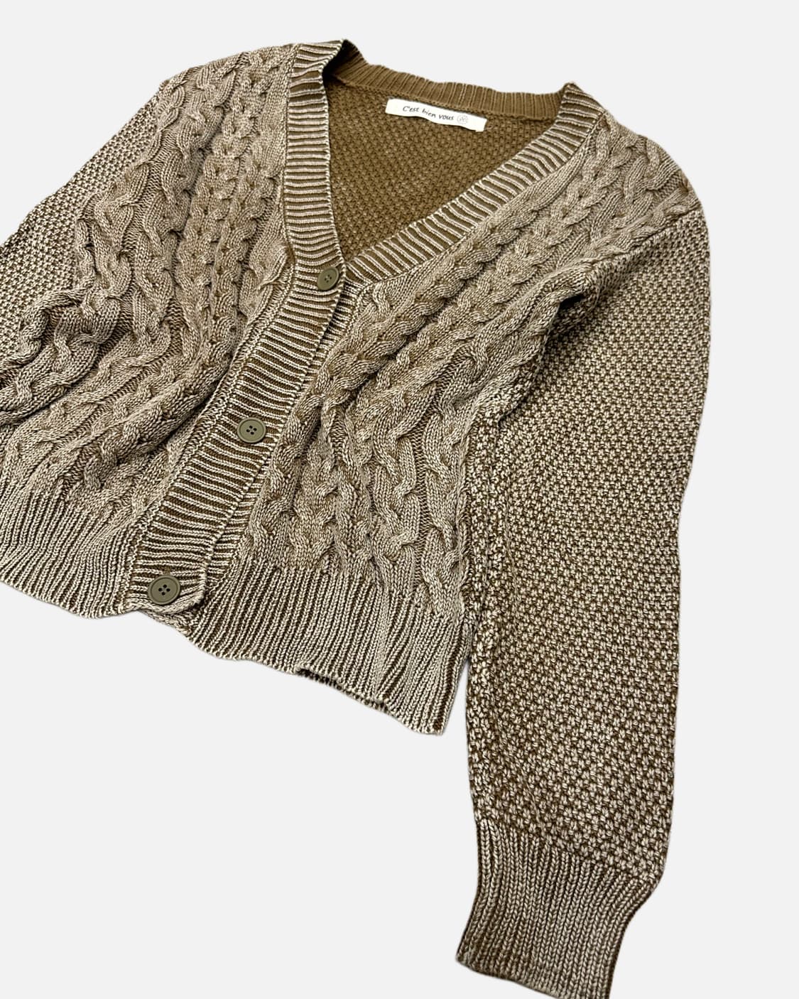 vintage washed cable cardigan 상품이미지2