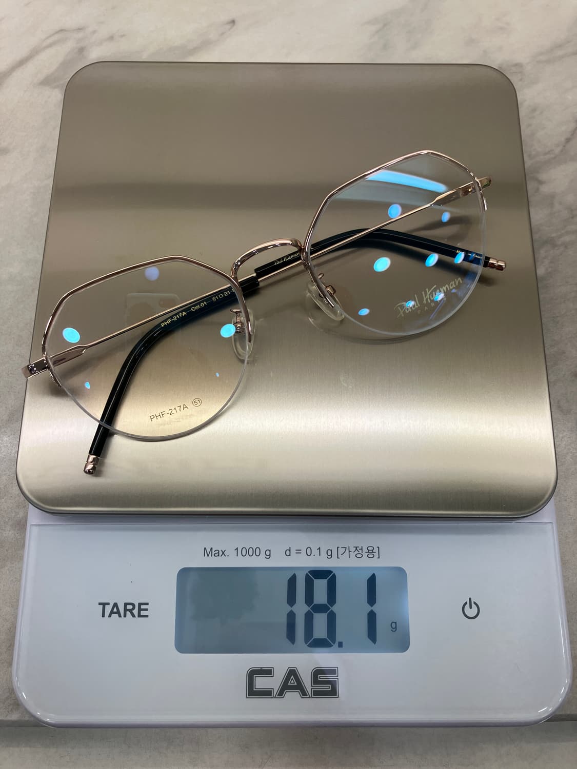 B41 폴 휴먼 Paul Hueman 로즈골드 라운드 반무테 안경 상품이미지10