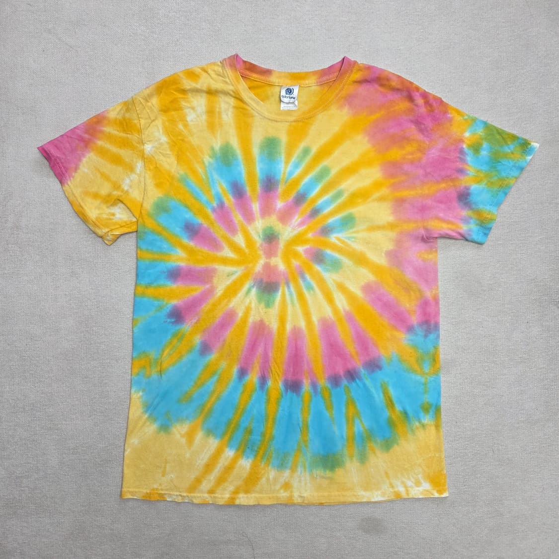 보헤미안 히피 타이다이 레인보우 소용돌이 티셔츠 상품이미지1