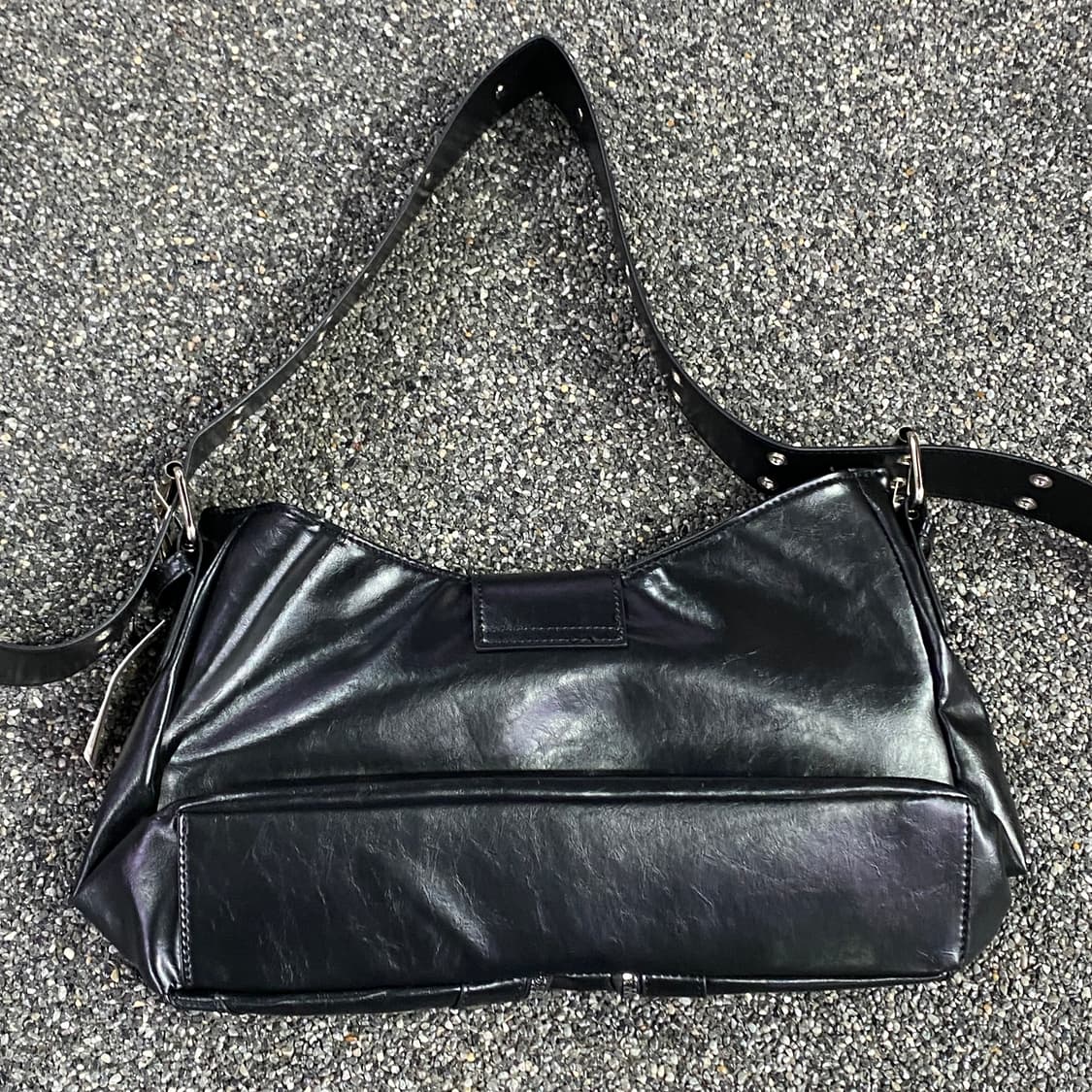 빈티지 y2k 레더 비즈 숄더백 B3450 상품이미지4