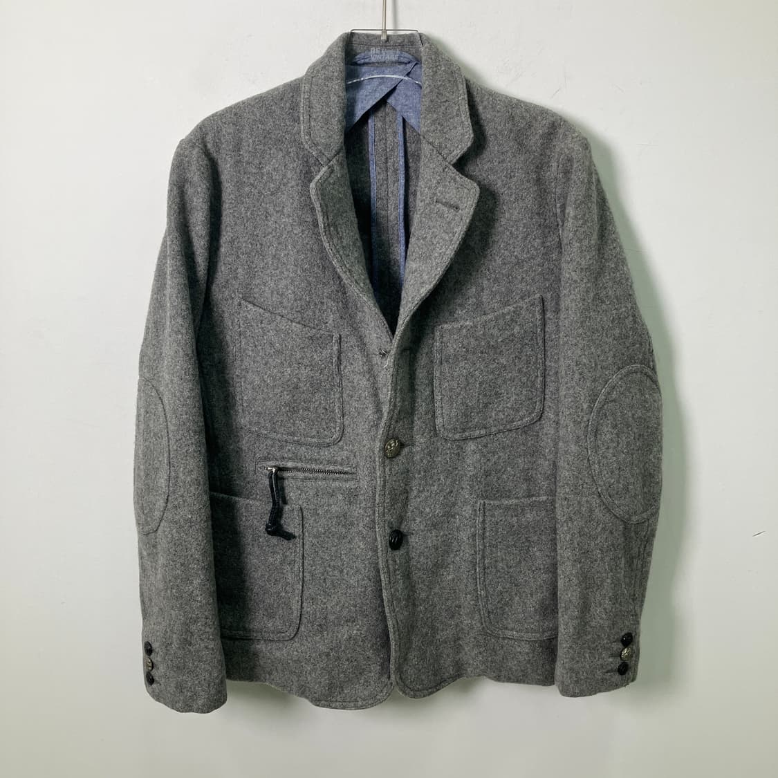 Monitaly 모니탈리 그레이 울 블레이저 자켓 상품이미지1